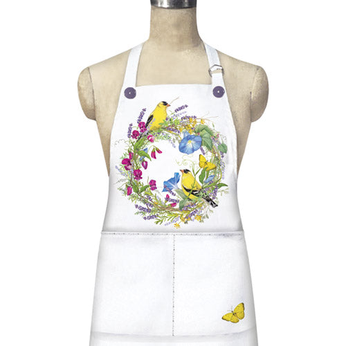 Goldfinch Wreath Apron