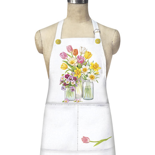 Daffodil Tulip Jars Apron