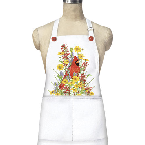 Summer Flower Cardinal Apron
