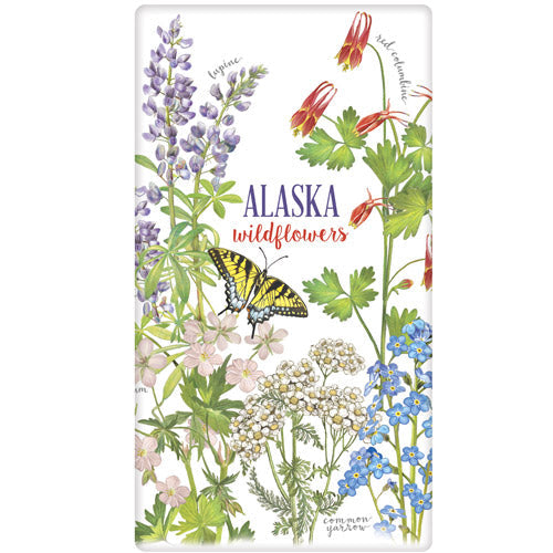 Alaska Flowers Bagged Towel