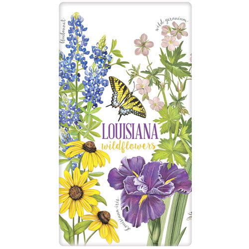 Louisiana Flowers Bagged Towel