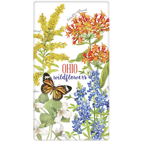 Ohio Flowers Bagged Towel