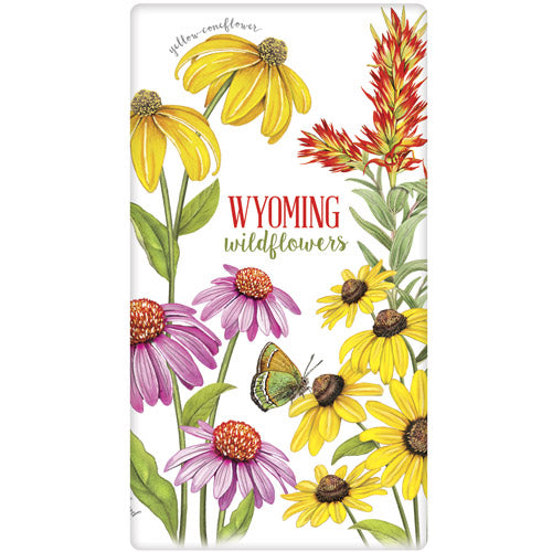 Wyoming Flowers Bagged Towel