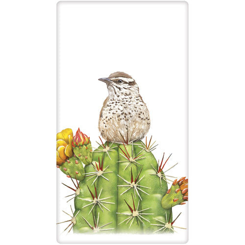 Cactus Bird Bagged Towel