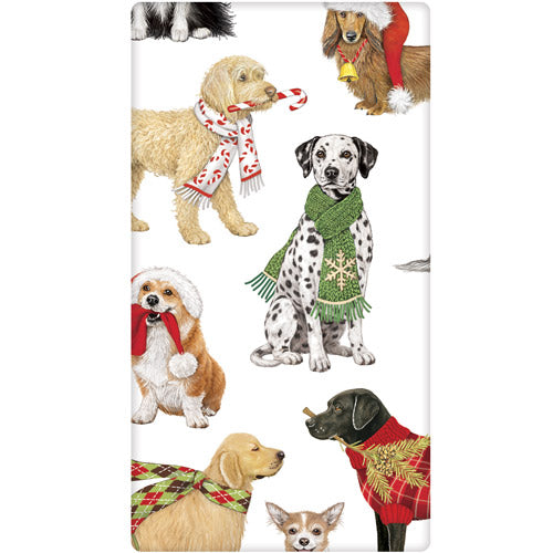 Holiday Dog Scatter Bagged Towel