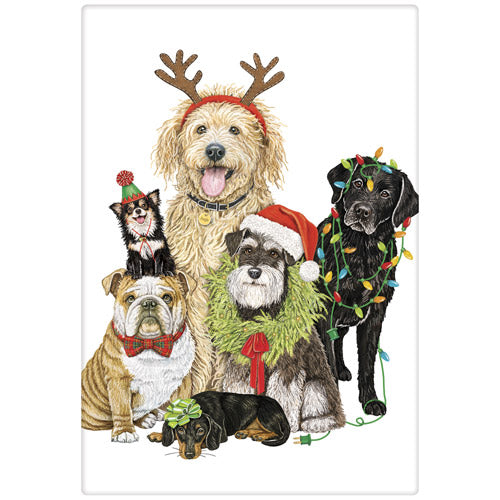 Howliday Party Dog Bagged Towel