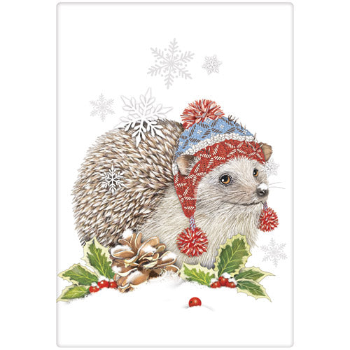 Winter Hedgehog Bagged Towel