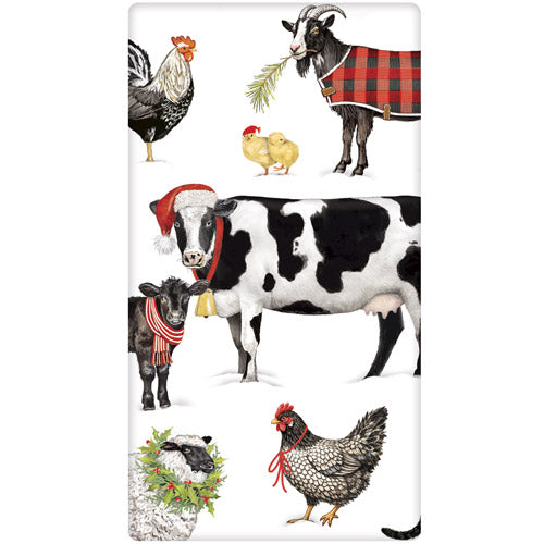 Winter Farm Scatter Bagged Towel