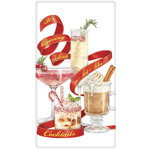 Ribbon Cocktails Bagged Towel