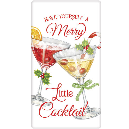 Merry Cocktails Bagged Towel
