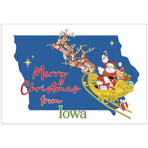 Christmas From Iowa Bagged Towel