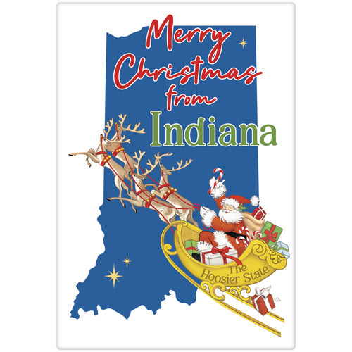 Christmas From Indiana Bagged Towel