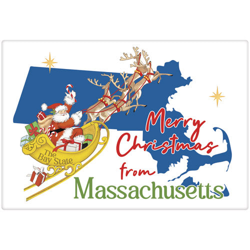 Christmas From Massachusetts Bagged Towel