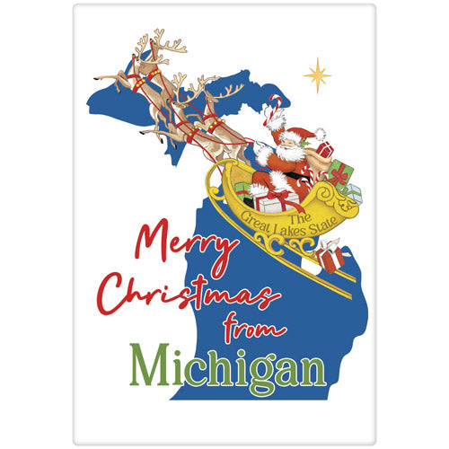Christmas From Michigan Nagged Towel