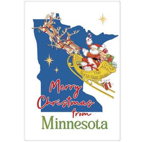 Christmas From Minnesota Bagged Towel
