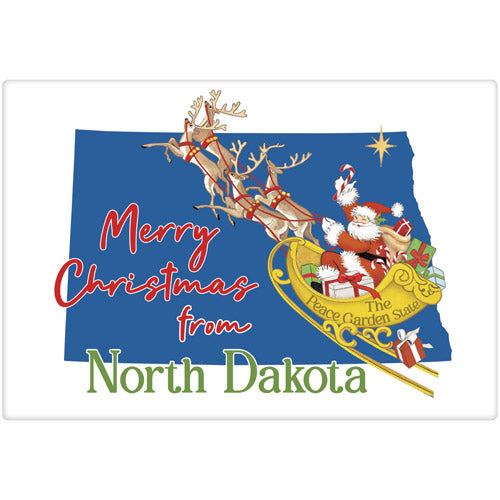 Christmas From North Dakota Bagged Towel