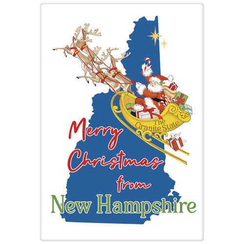 Christmas From New Hampshire Bagged Towel