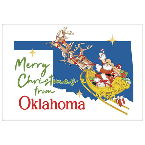 Christmas From Oklahoma Bagged Towel
