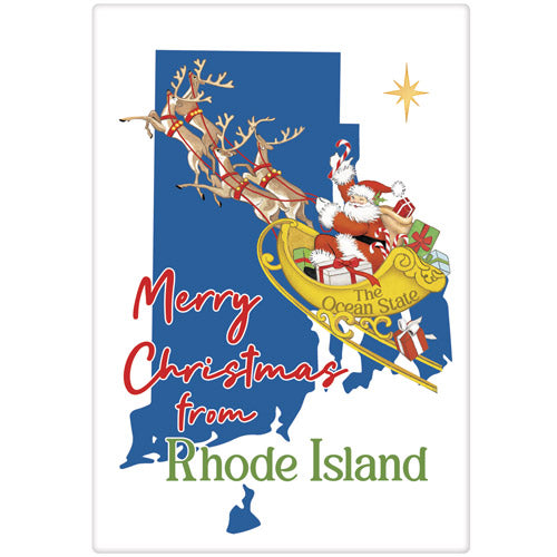 Christmas From Rhode Island Bagged Towel