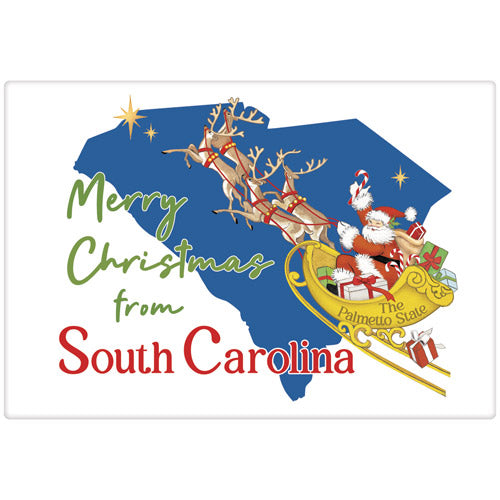 Christmas From South Carolina Bagged Towel
