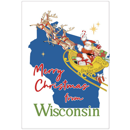Christmas From Wisconsin Bagged Towel
