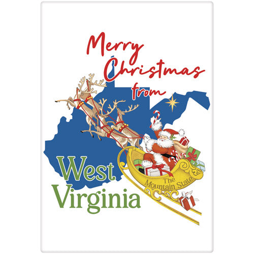 Christmas From West Virgina Bagged Towel