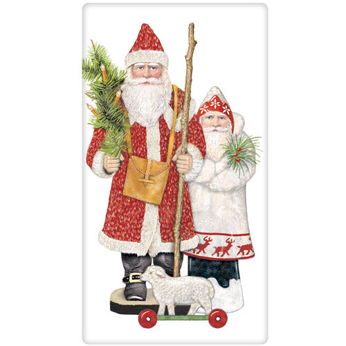 Santa Figurines Bagged Towel