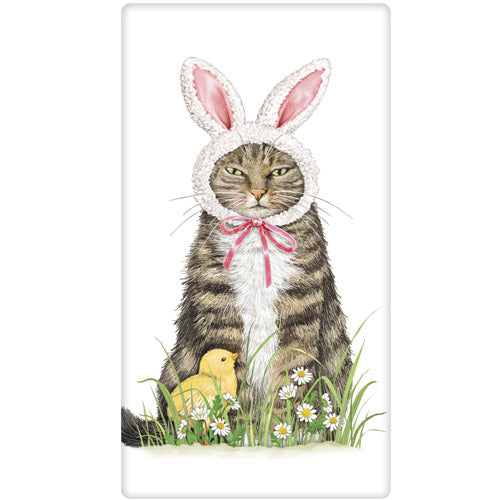 Easter Tabby Cat Bagged Towel