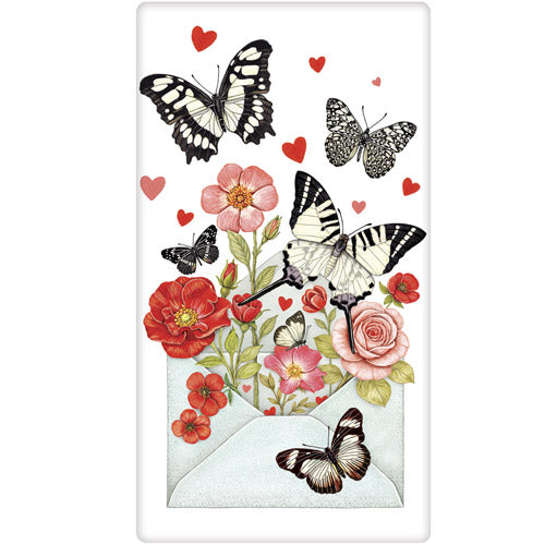 Butterfly Valentine Bagged Towel
