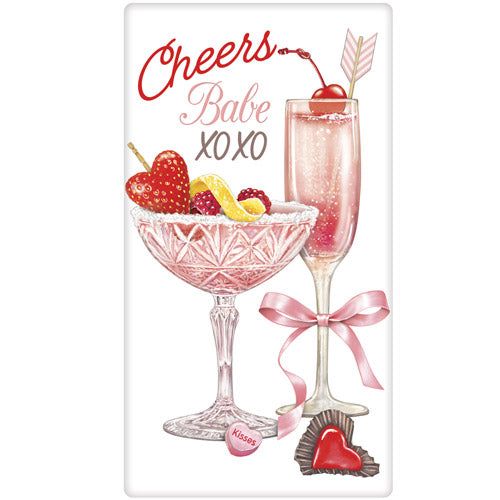Valentine Cocktails Bagged Towel
