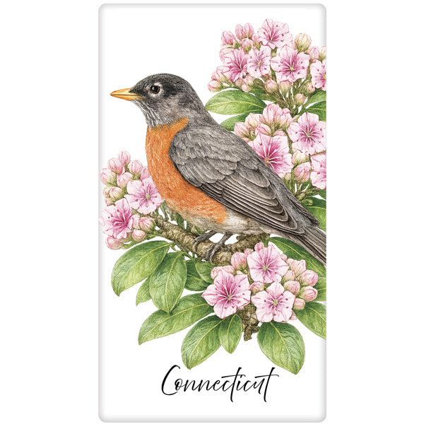 Connecticut State Bird Bagged Towel