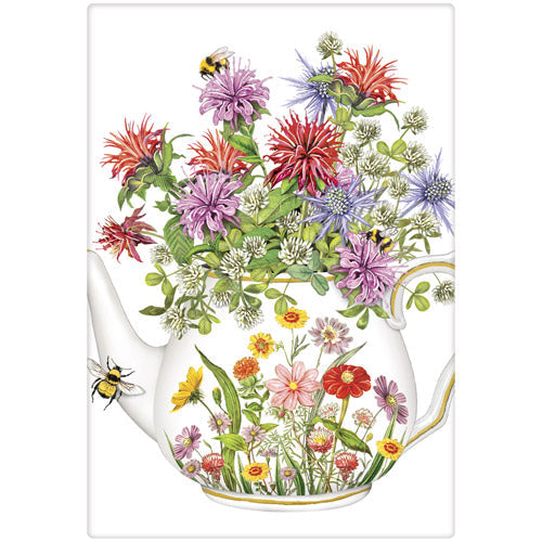 Flower Teapot Bagged Towel