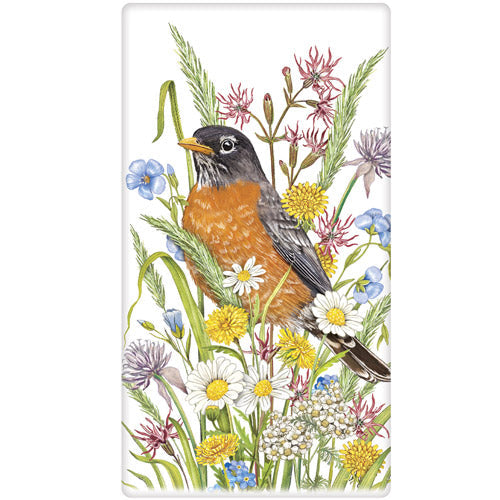 Robin Flowers Bagged Towel