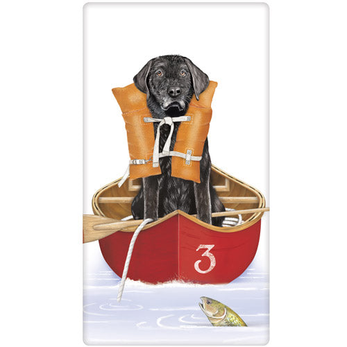 Black Lab Canoe Bagged Towel