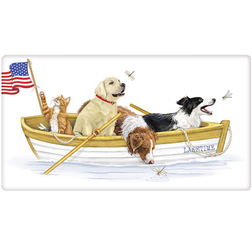 Row Boat Pets Bagged Towel