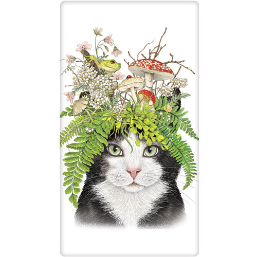 Fern Cat Bagged Towel