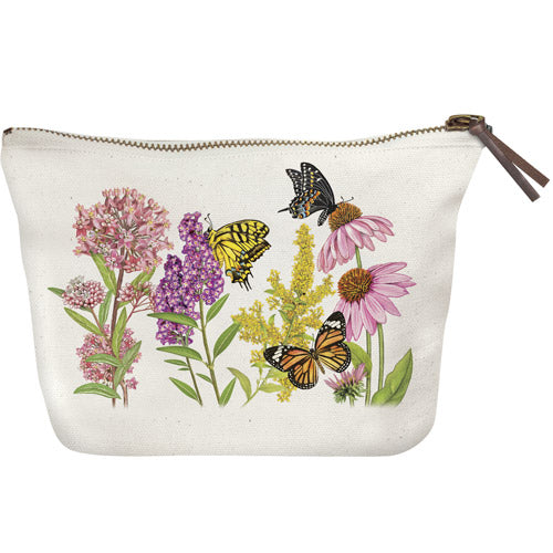 Butterfly Garden Canvas Pouch
