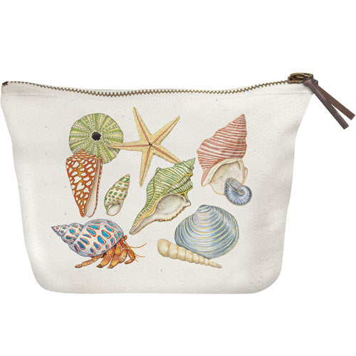 Seashell Scatter Canvas Pouch