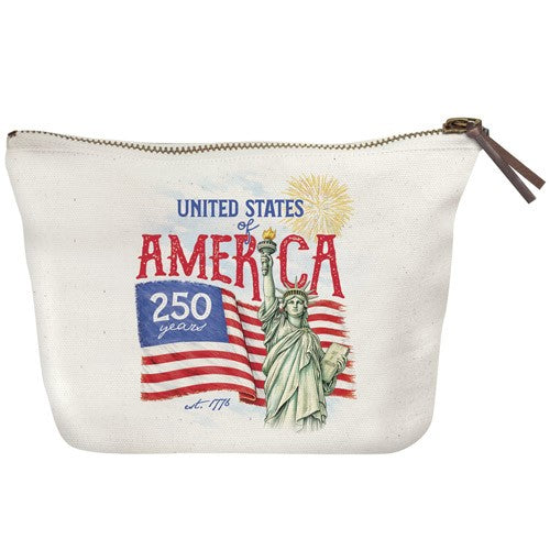 USA 250 Years Canvas Pouch