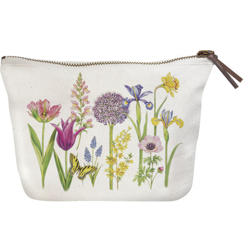 Flower Bulb Scatter Canvas Pouch