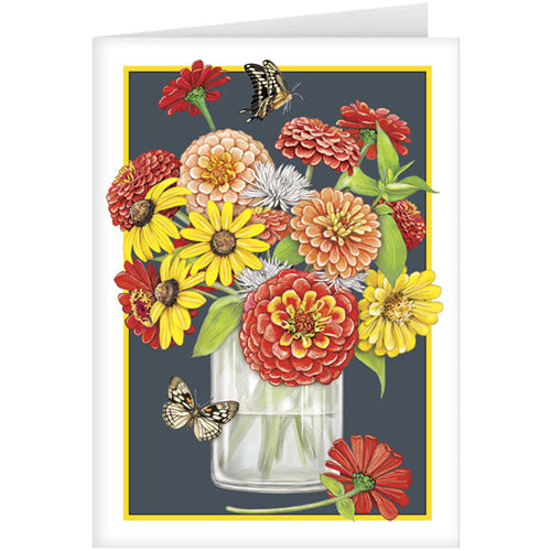 Zinnia Jar Greeting Card