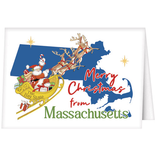 Christmas From Massachusetts Greeting Card