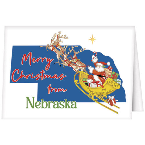 Christmas From Nebraska Greeting Card