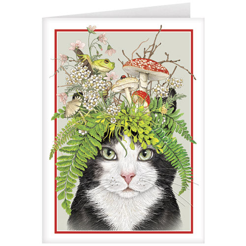 Fern Cat Greeting Card