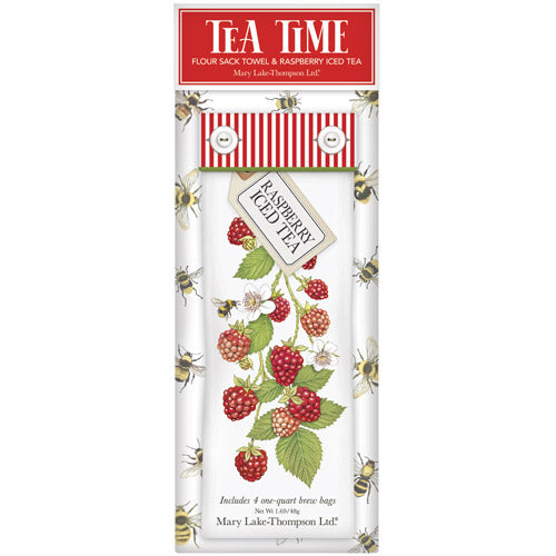 Raspberry Branch Iced Tea & Towel Set