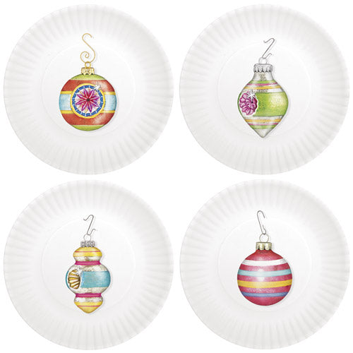 Ornaments Melamine Plates S/4