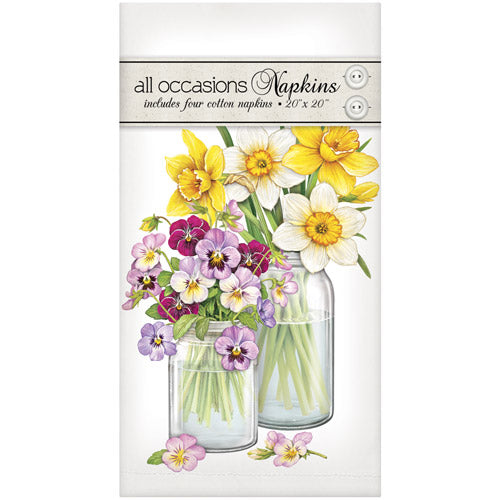 Daffodil Pansy Jars Casual Napkins