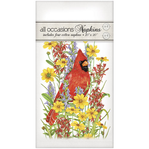 Summer Flower Cardinal Casual Napkins