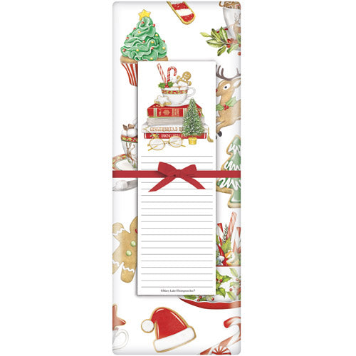 Gingerbread Book Stack Notepad Set