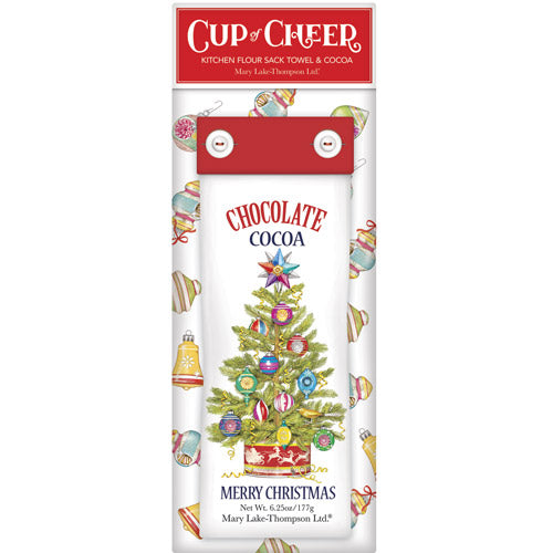 Christmas Tree Tin Cocoa Gift Set